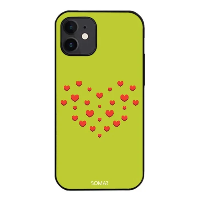 Kryt na mobil Heart cloud green