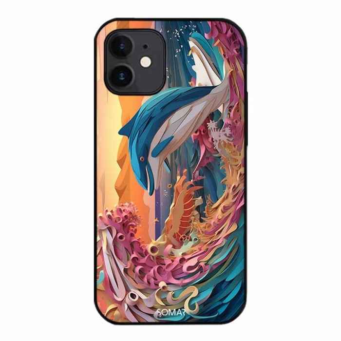 Kryt na mobil Papírový delfín